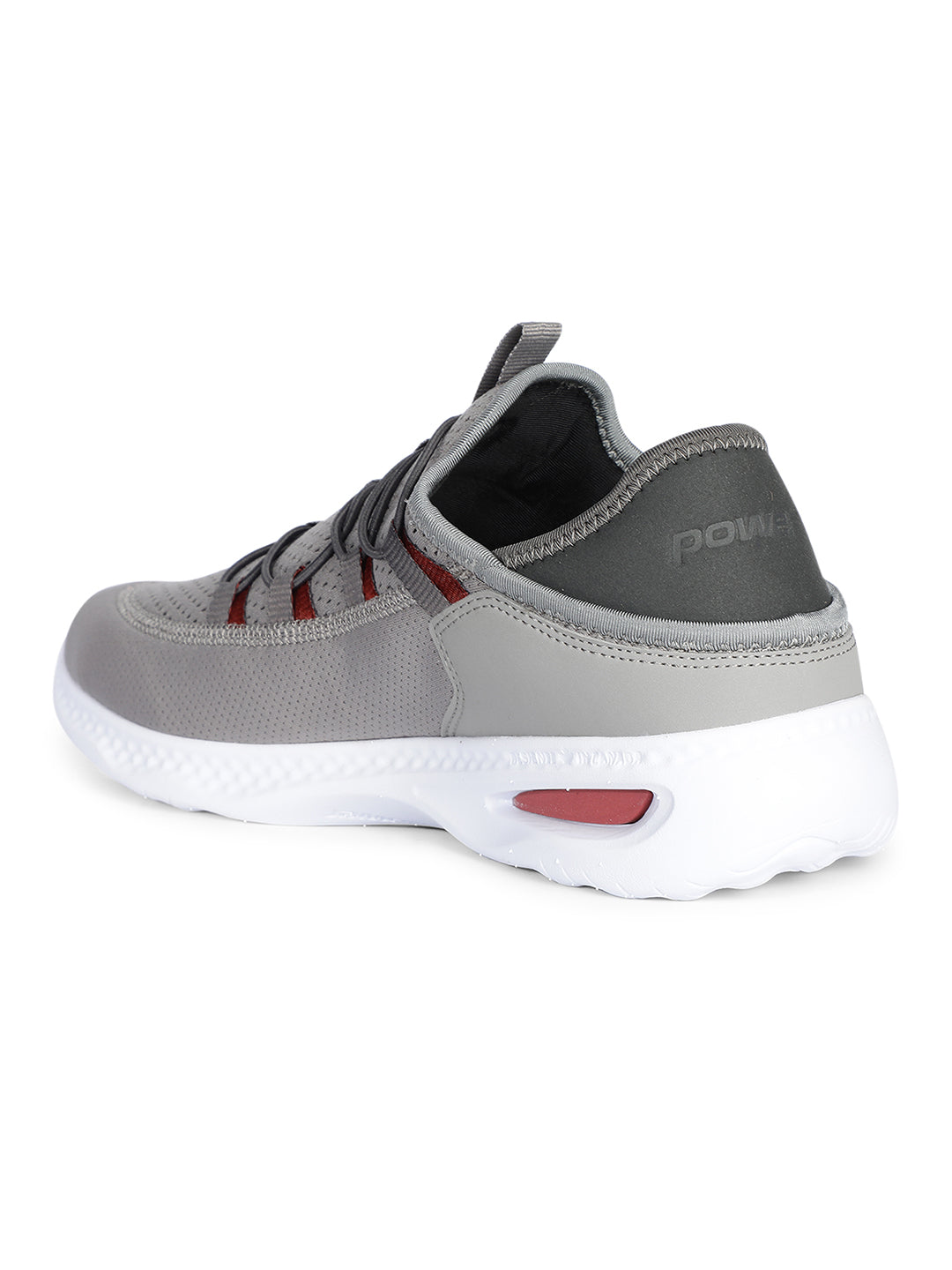 Power Men Grey Lace-up Oxford Sports Shoes - Grey - View 3