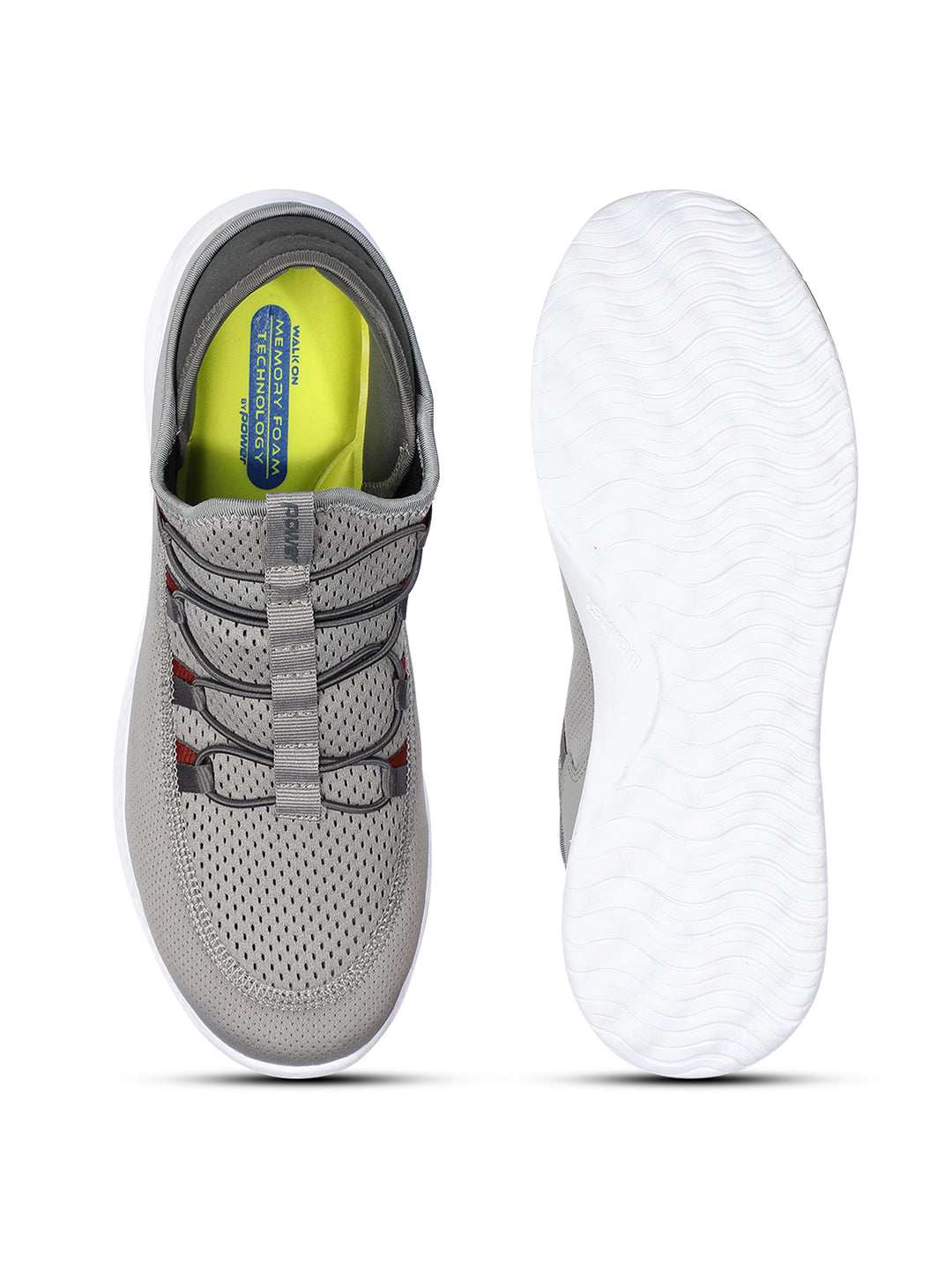 Power Men Grey Lace-up Oxford Sports Shoes - Grey - View 4