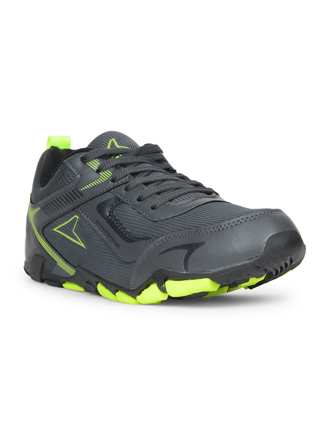 Power Men Dark Grey Lace-up Oxford Sports Shoes - Dark Grey - View 1