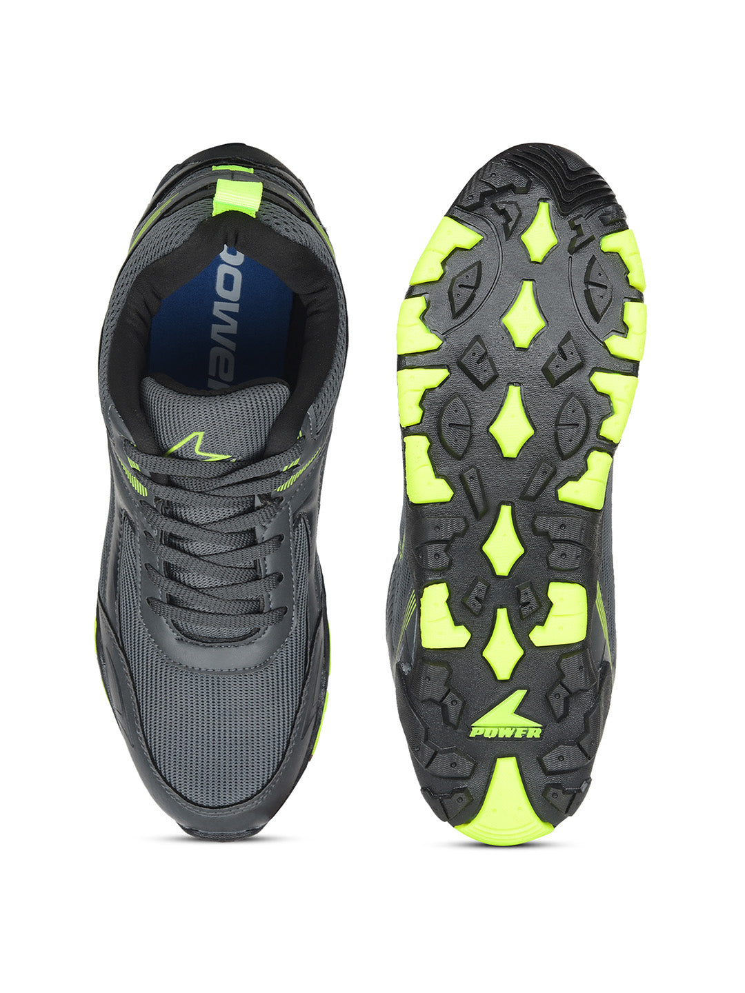 Power Men Dark Grey Lace-up Oxford Sports Shoes - Dark Grey - View 4