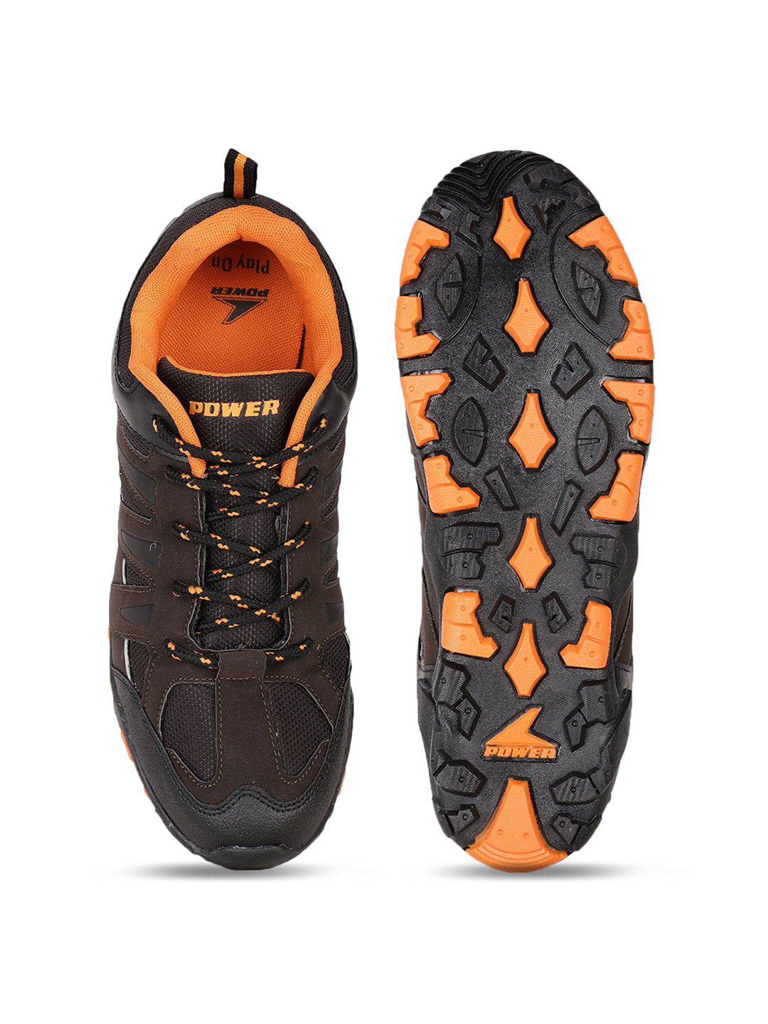 Power Men Brown Lace-up Oxford Sports Shoes - Brown - View 4