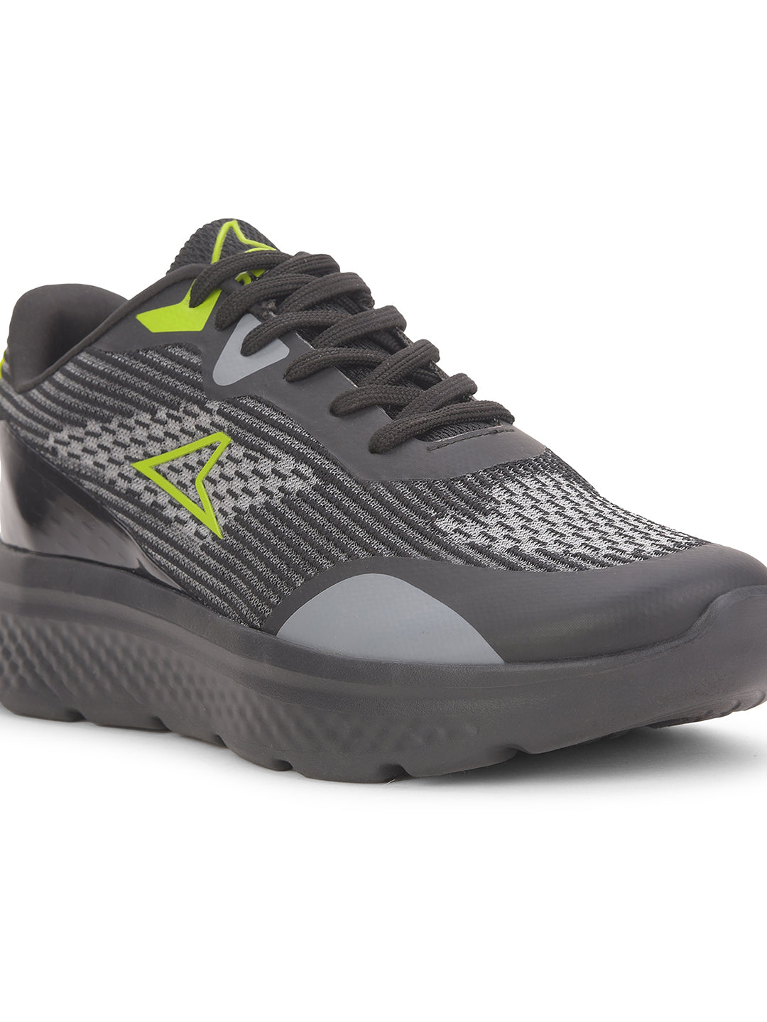 Power Men Black Lace-up Oxford Sports Shoes - Black - View 5