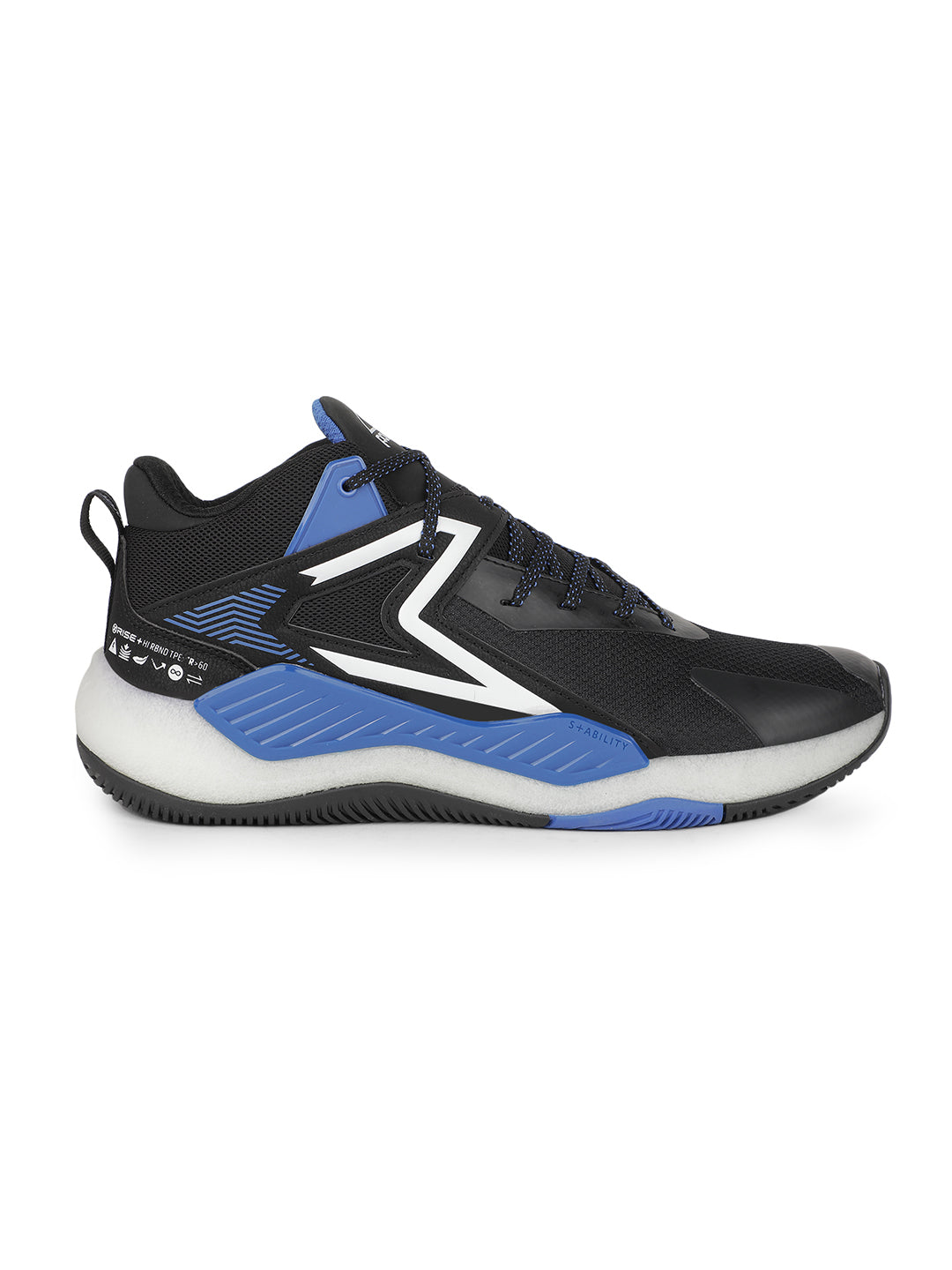 Power Men Black Lace-up Oxford Sports Shoes - Black - View 2