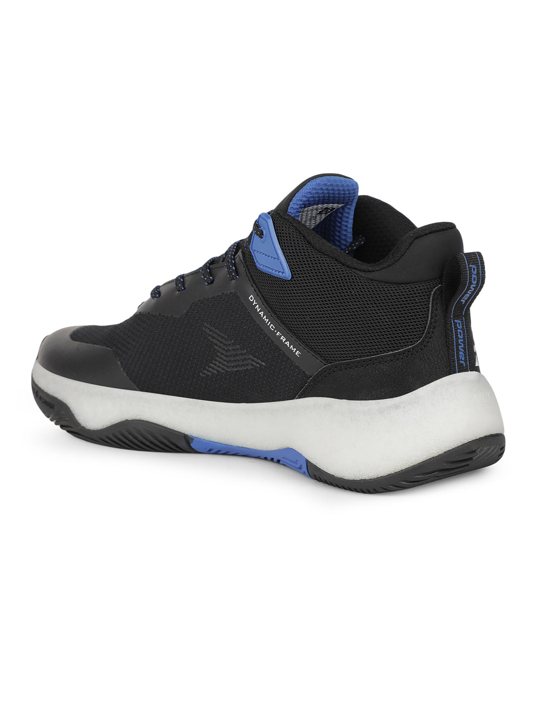 Power Men Black Lace-up Oxford Sports Shoes - Black - View 3
