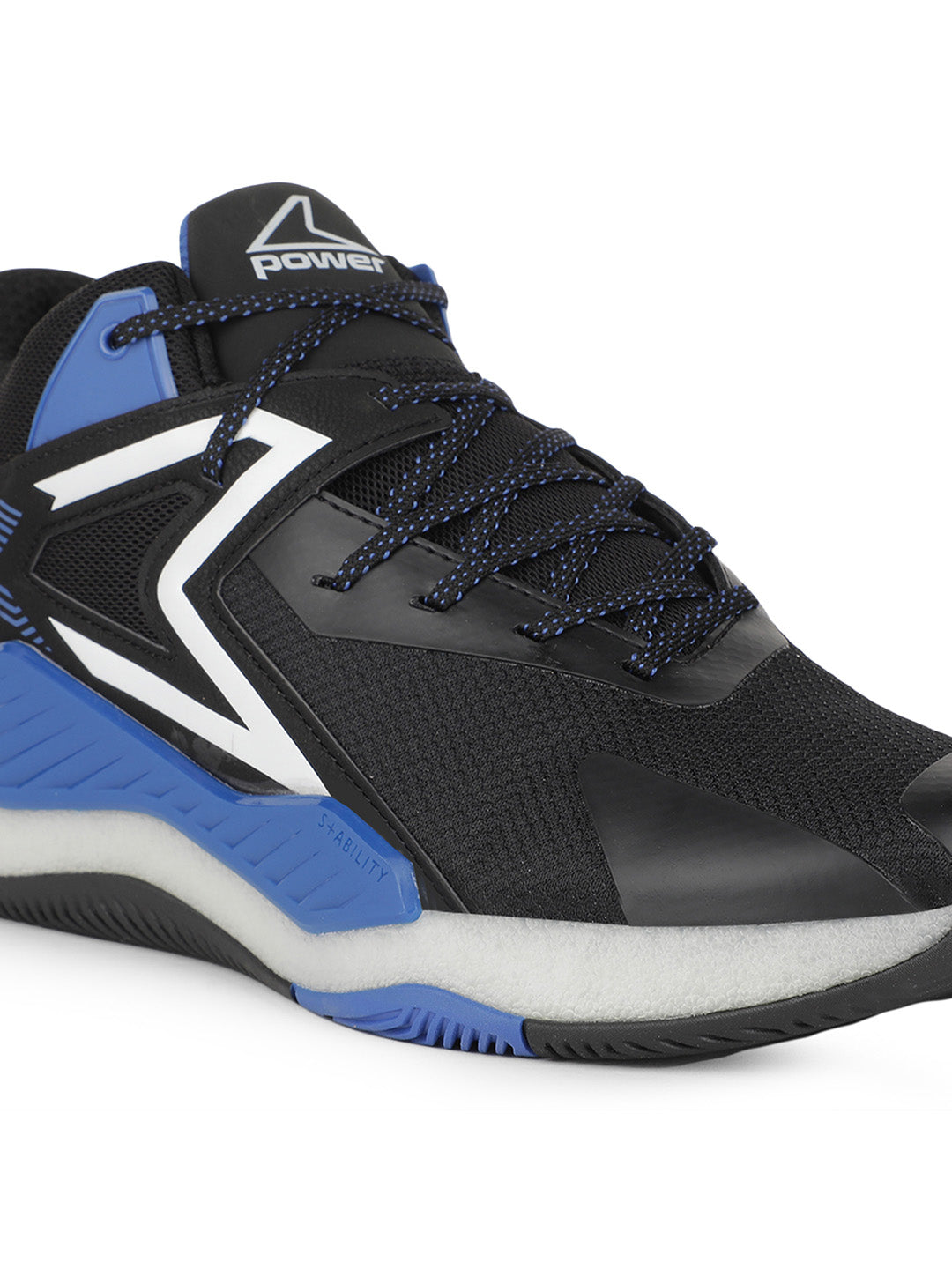 Power Men Black Lace-up Oxford Sports Shoes - Black - View 5