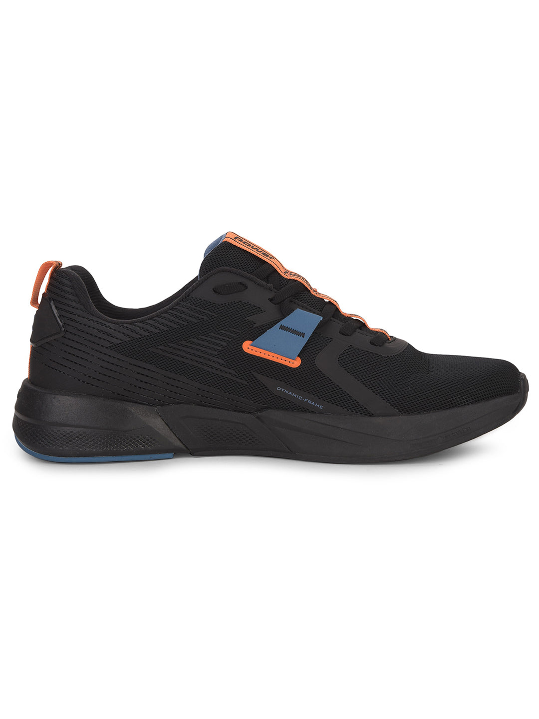 Power Men Black Lace-up Oxford Sports Shoes - Black - View 2