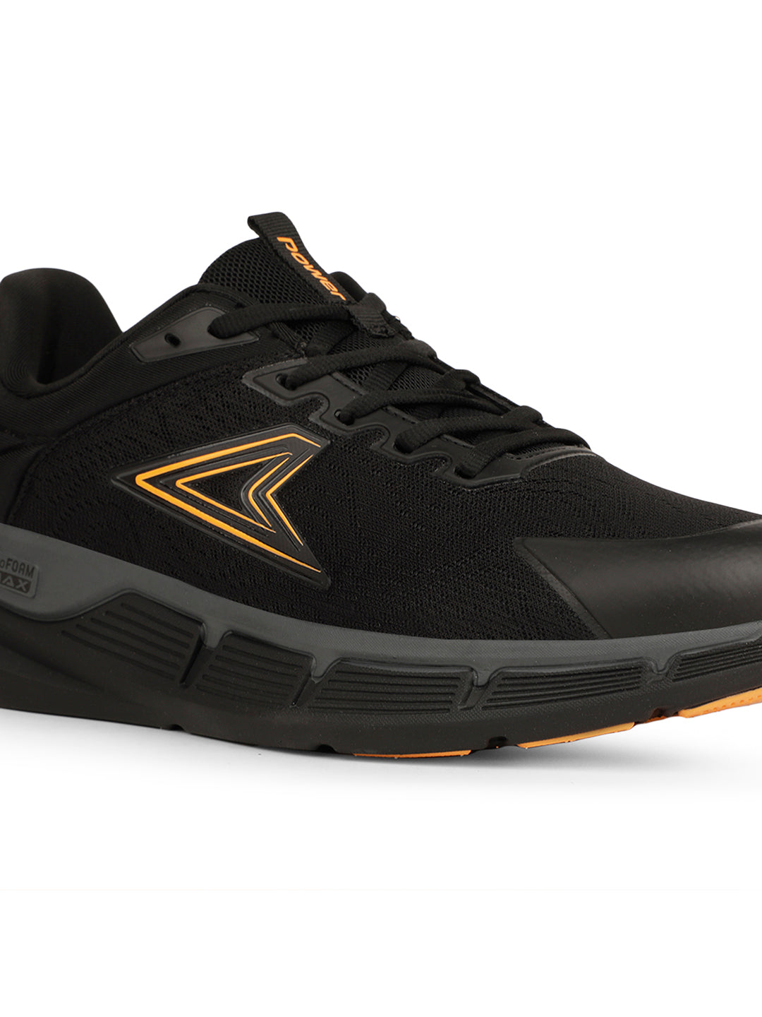 Power Men Black Lace-up Oxford Sports Shoes - Black - View 5