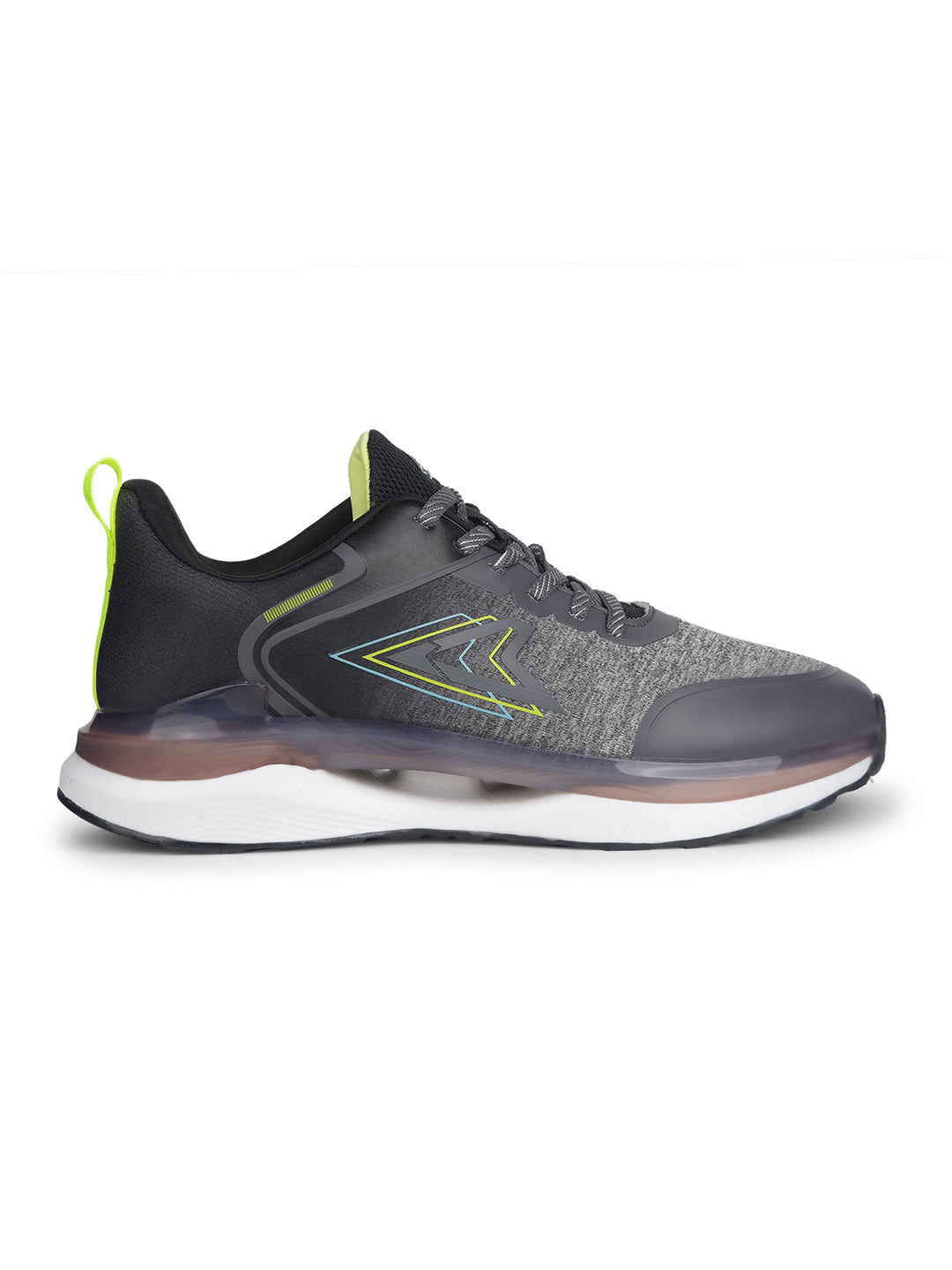 Power Men Black Lace-up Oxford Sports Shoes - Black - View 2