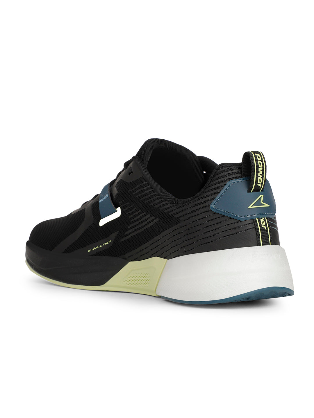 Power Men Black Lace-up Oxford Sports Shoes - Black - View 3