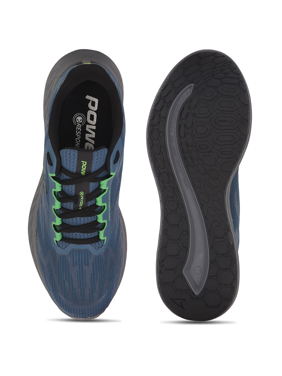 Power Men Blue Lace-up Oxford Sports Shoes - Blue - View 4