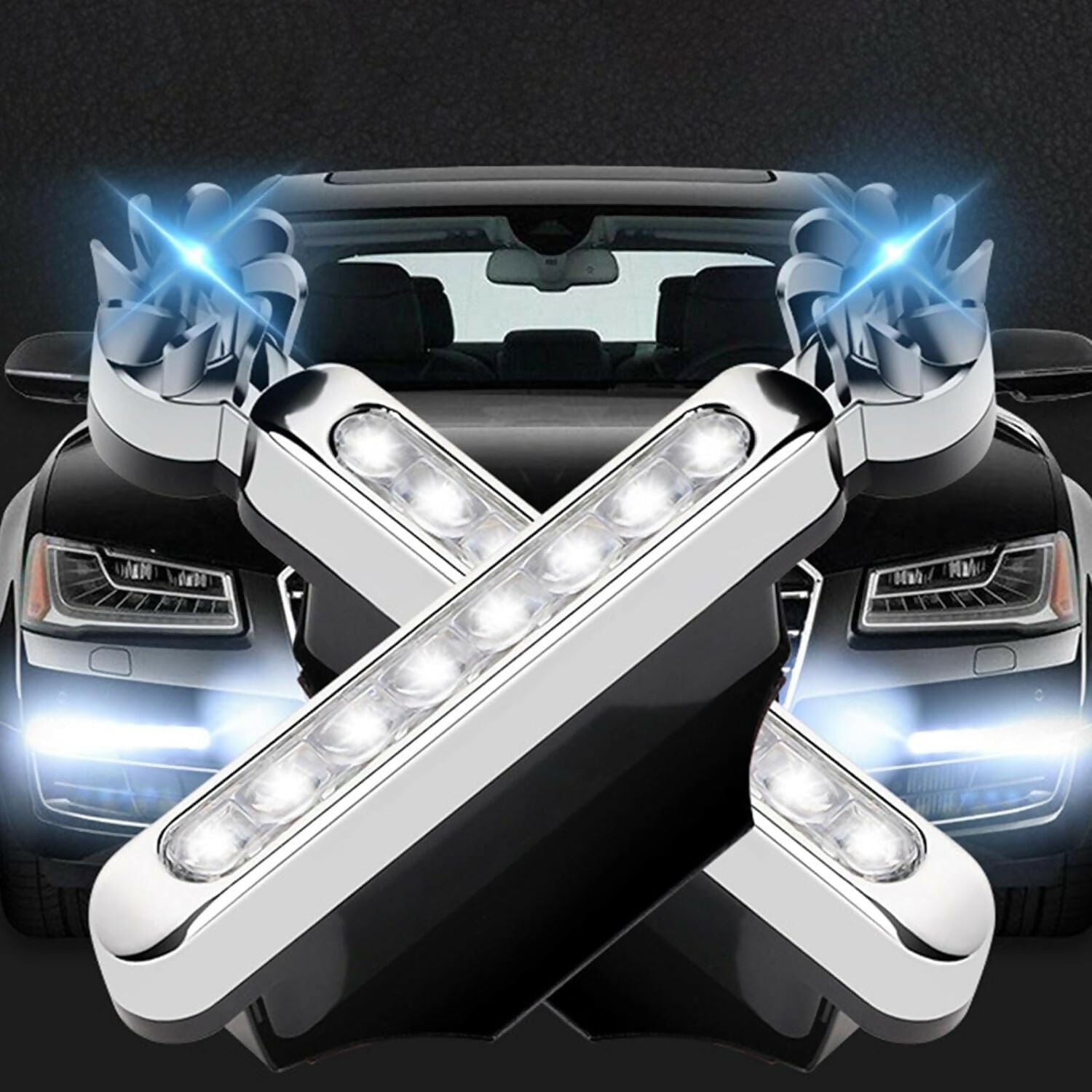2PCS Universal Wind Power Car LED DRL Fog & Decorative Lights