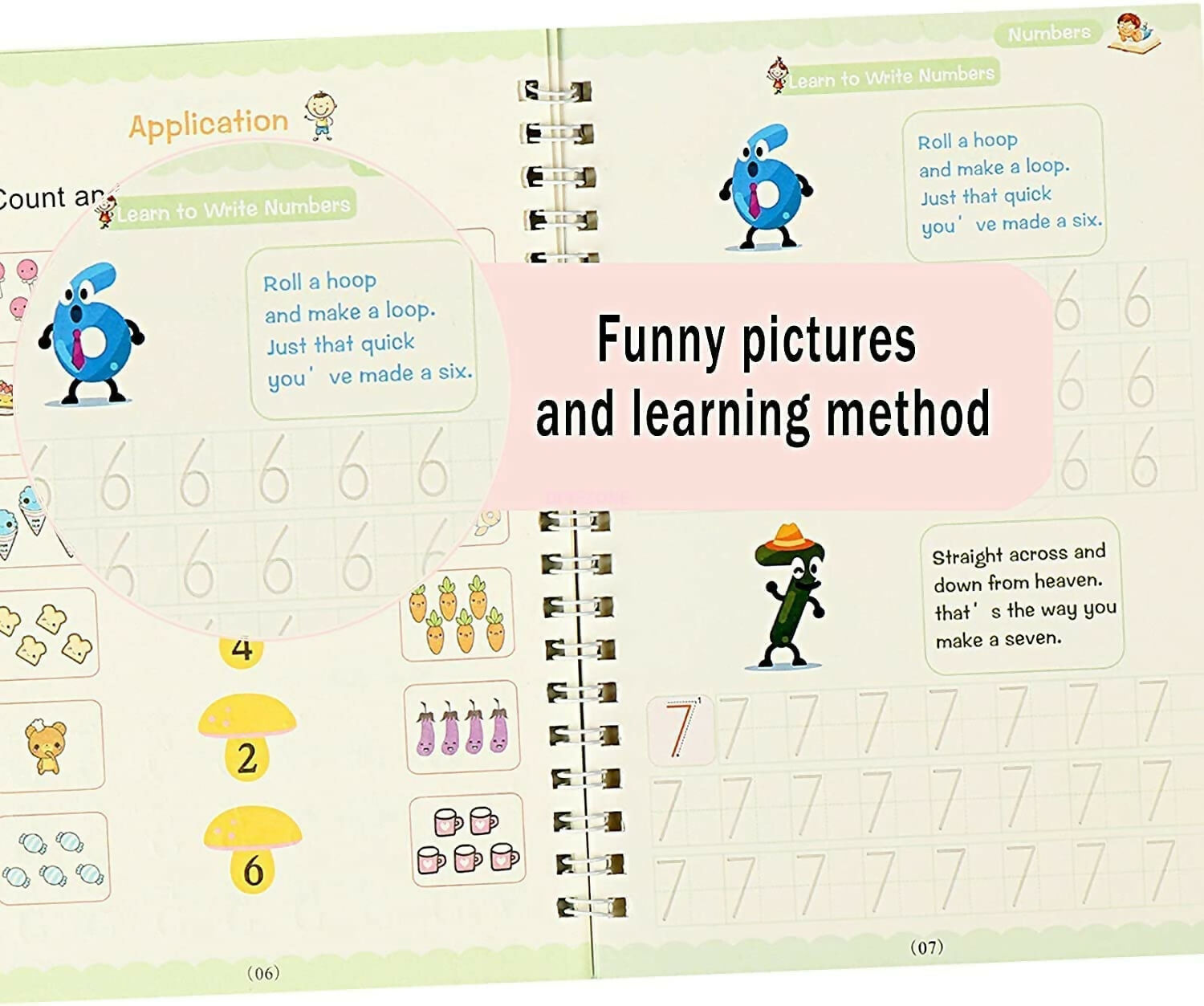 Magic Practice Copybook Set for Kids 4 Reusable Books with Pen, 10 Refills & Grip Number Tracing, Handwriting & Calligraphy Learning Set for Preschoolers