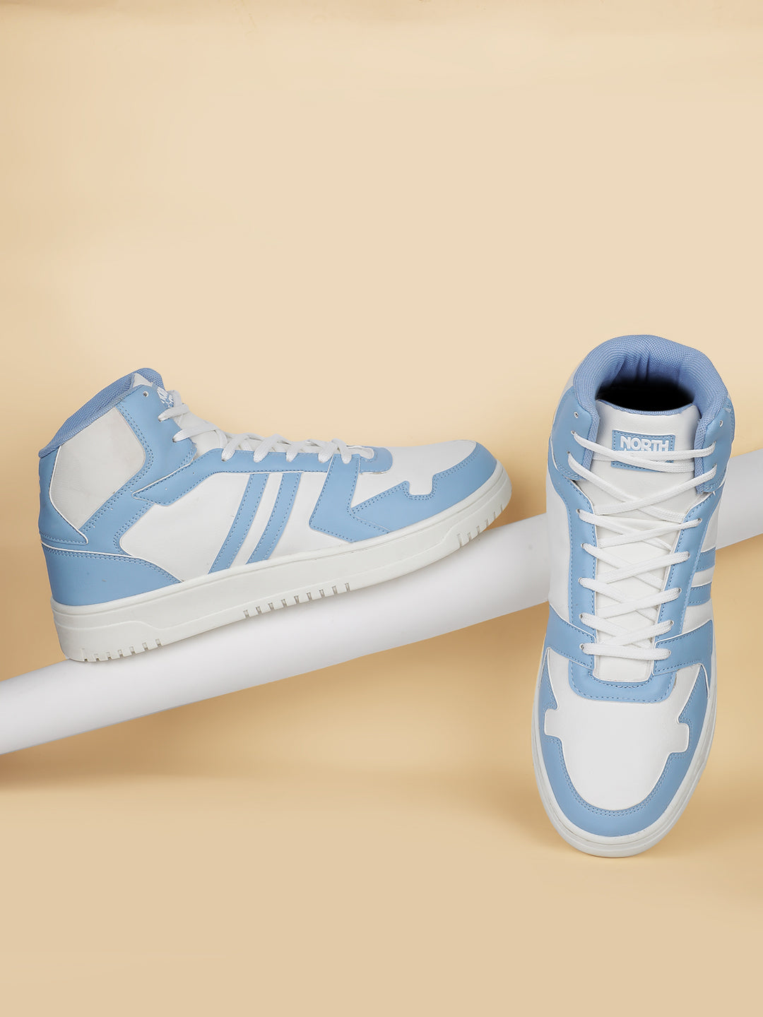 North Star Men White Casual Ankle Length Lace-up Sneakers - White - View 6