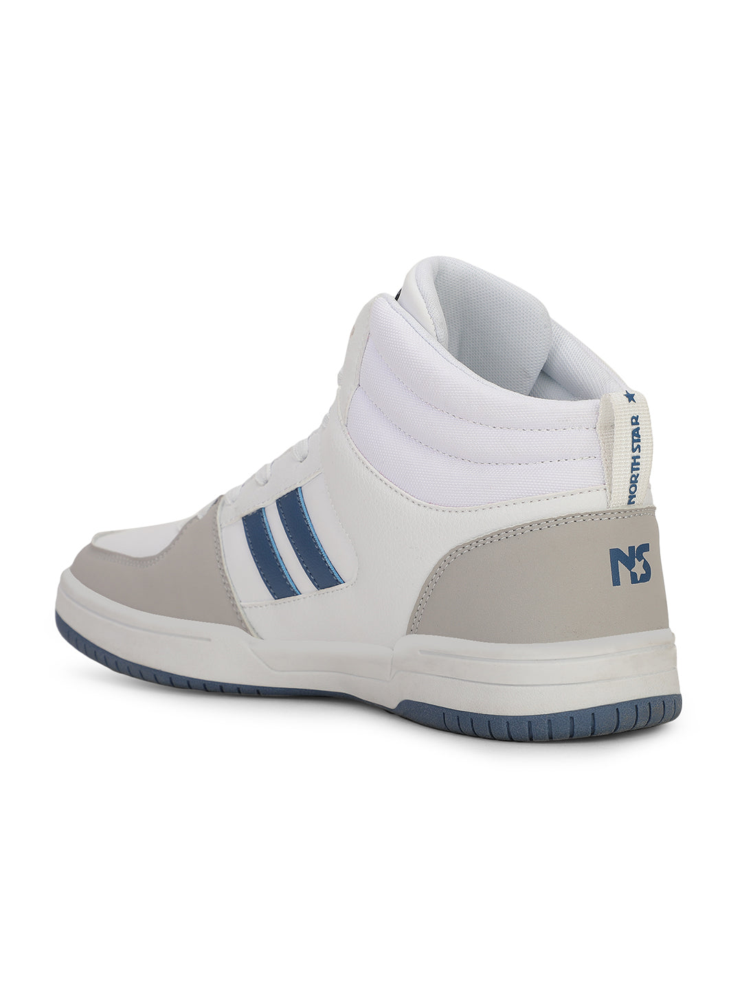 North Star Men White Casual Ankle Length Lace-up Sneakers - White - View 3