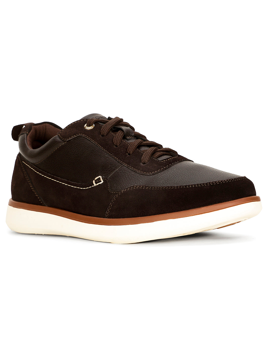 Bata Comfit Men Dark Brown Casual Lace-up Shoes - Dark Brown - View 1
