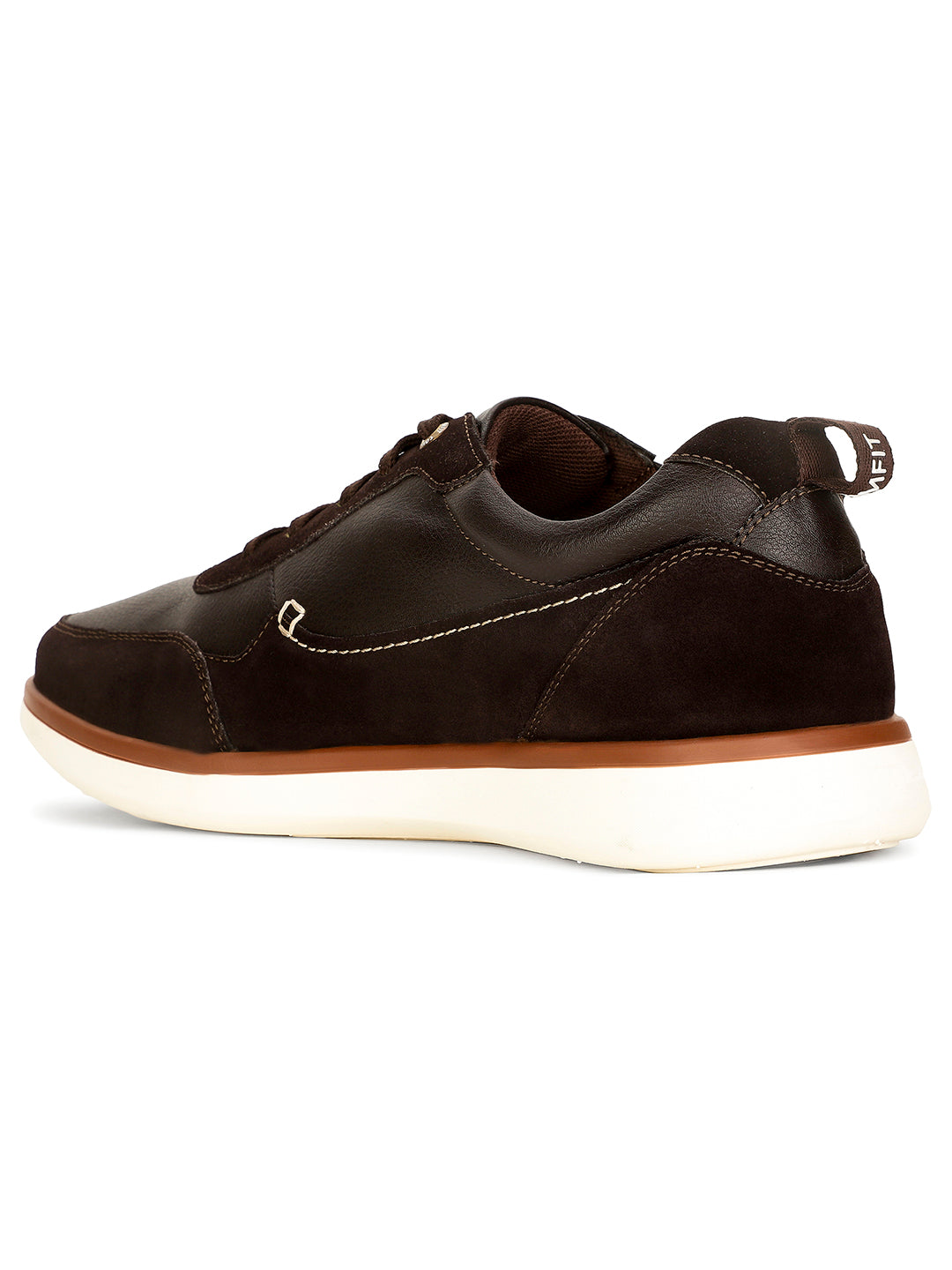 Bata Comfit Men Dark Brown Casual Lace-up Shoes - Dark Brown - View 3