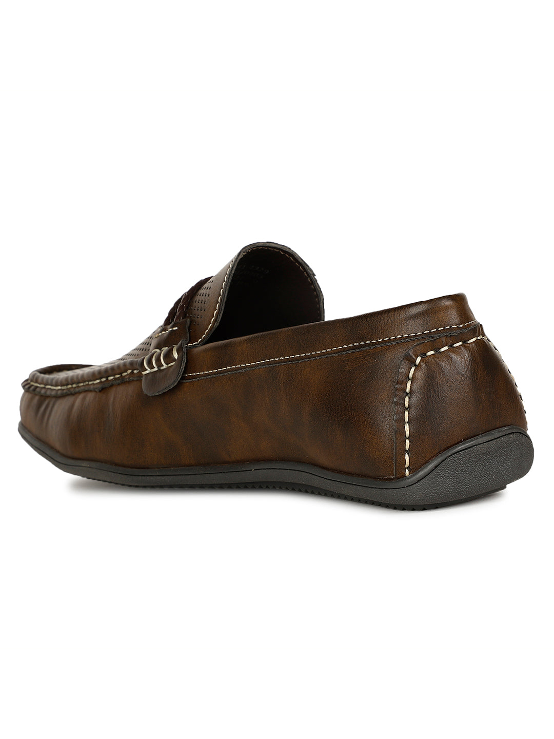Bata Men Dark Brown Casual Slip-on Loafers - Dark Brown - View 3