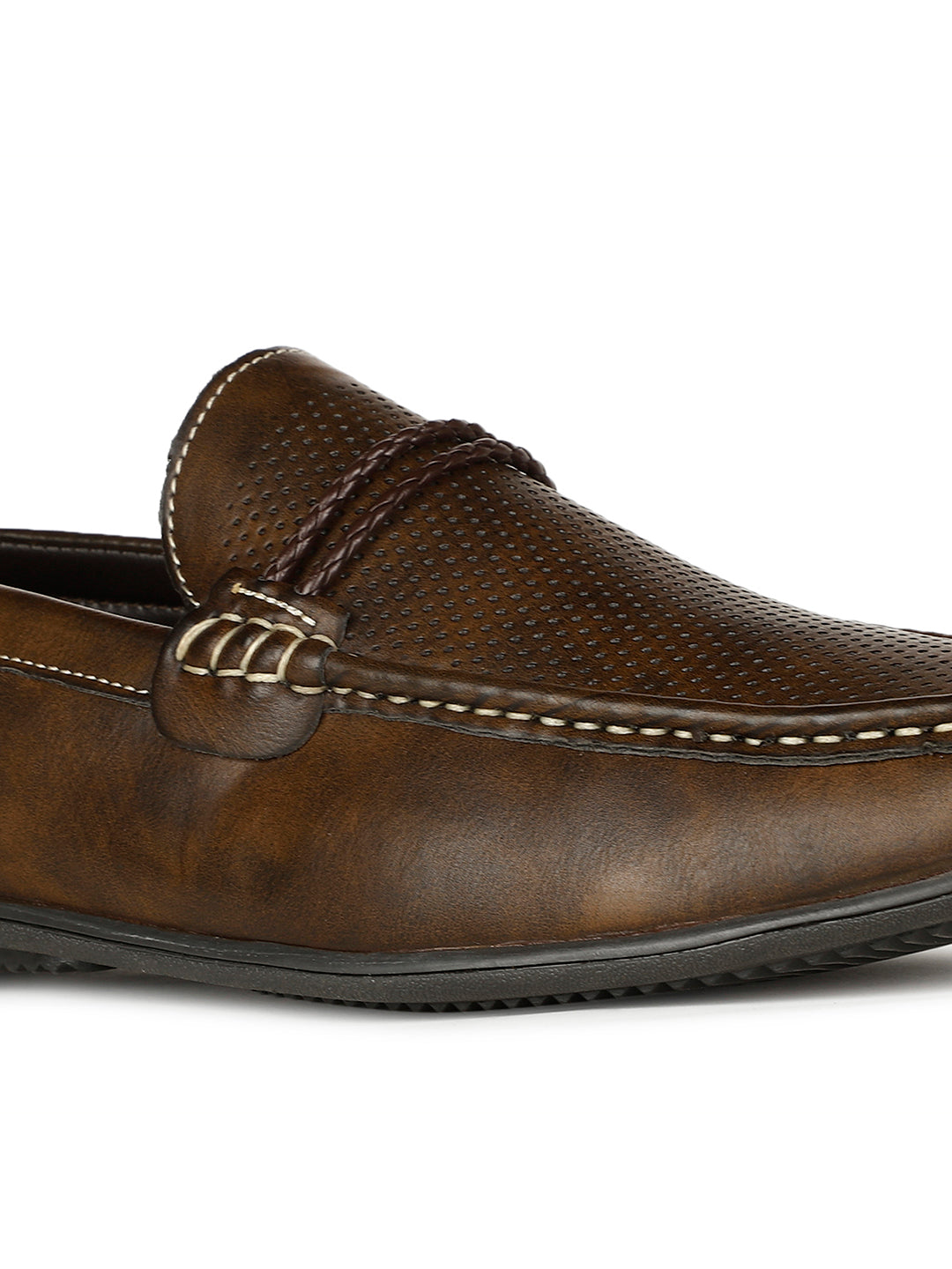 Bata Men Dark Brown Casual Slip-on Loafers - Dark Brown - View 5