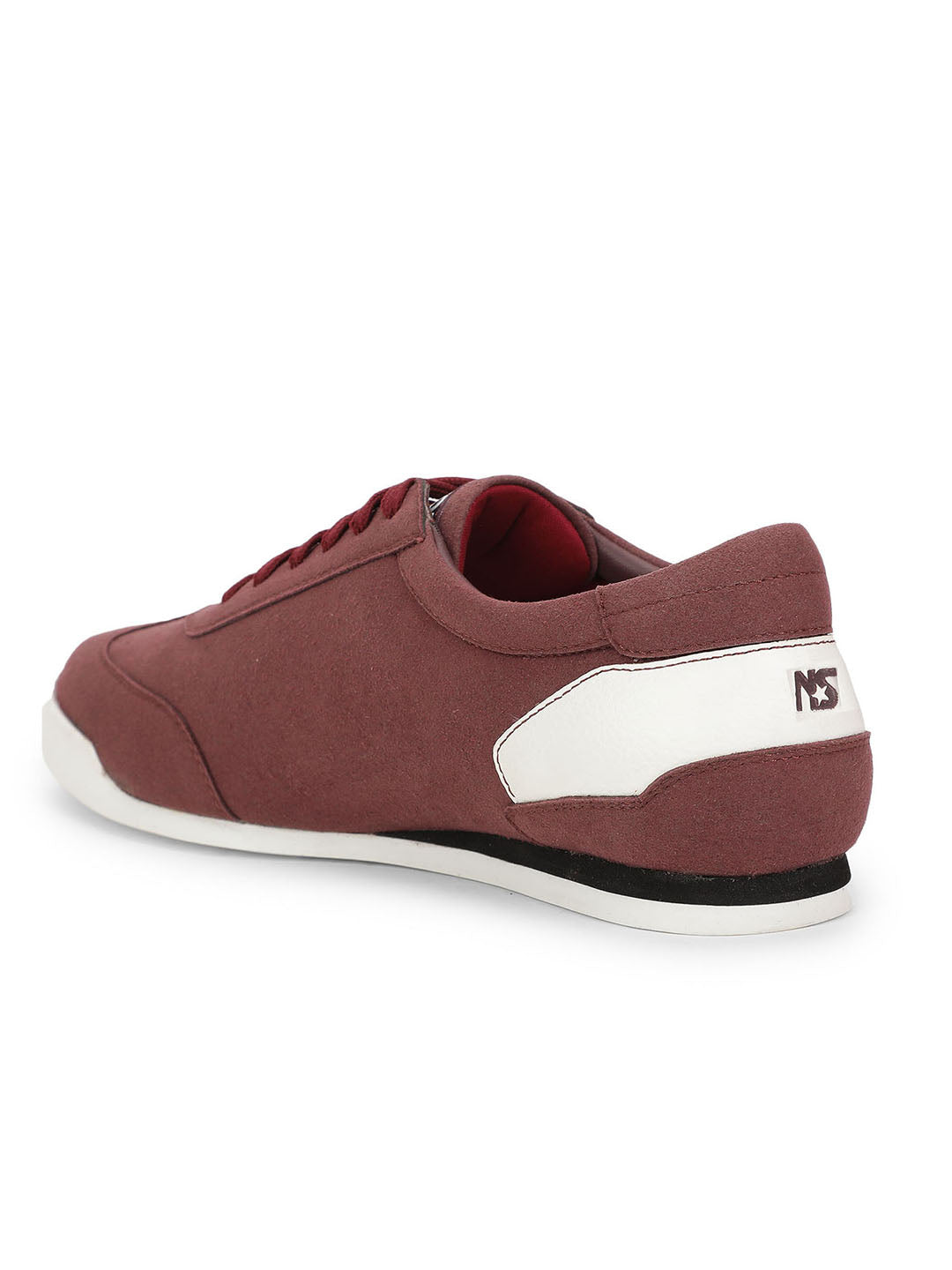 North Star Men's Maroon Casual Lace-up Sneakers - Maroon