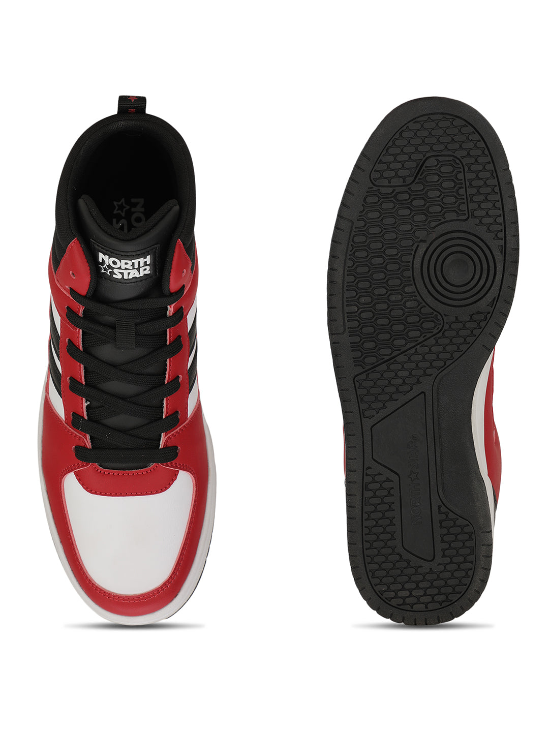North Star Men Red Casual Ankle Length Lace-up Sneakers - Red - View 4