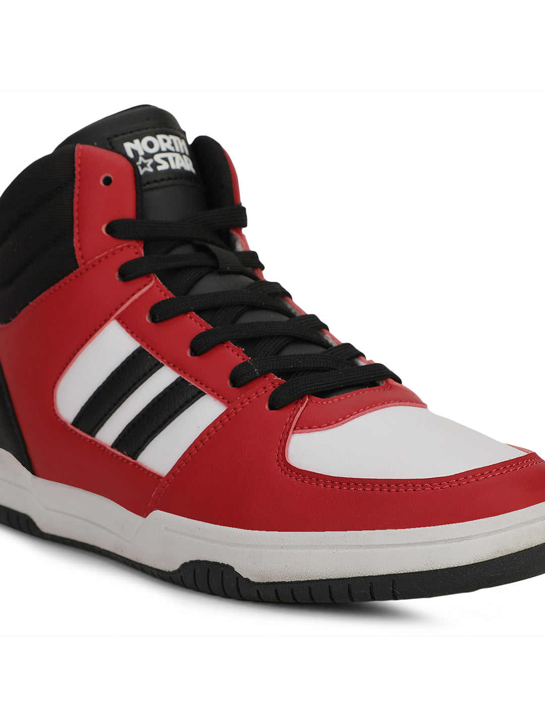 North Star Men Red Casual Ankle Length Lace-up Sneakers - Red - View 5