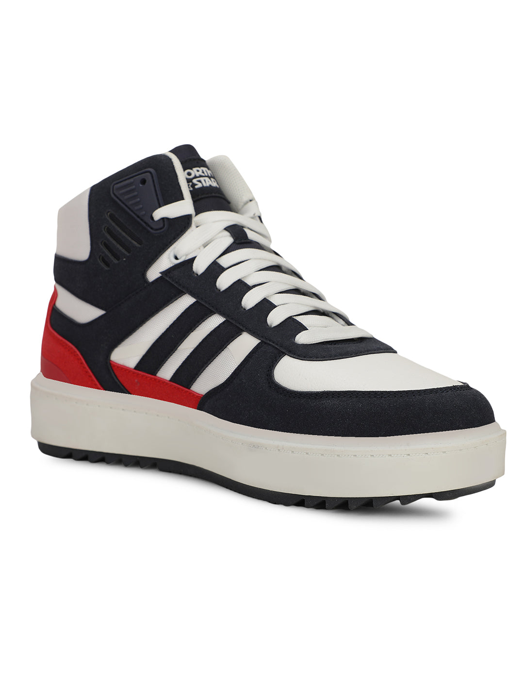 North Star Men Black Casual Ankle Length Lace-up Sneakers - Black - View 1