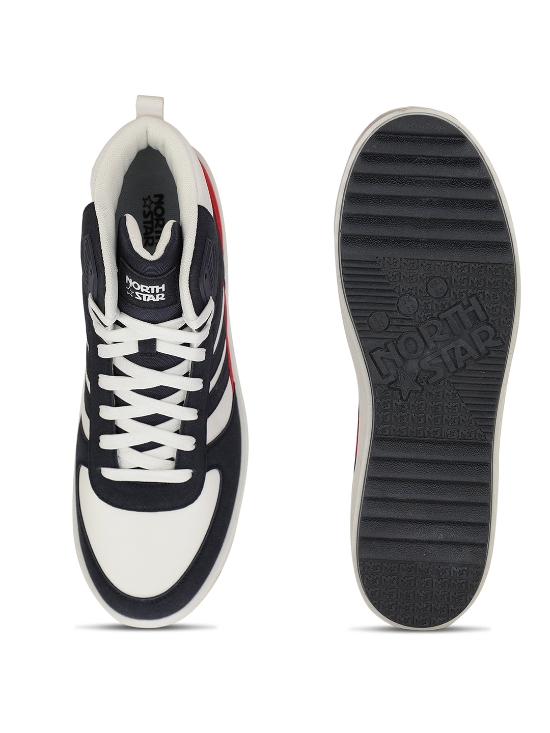 North Star Men Black Casual Ankle Length Lace-up Sneakers - Black - View 4