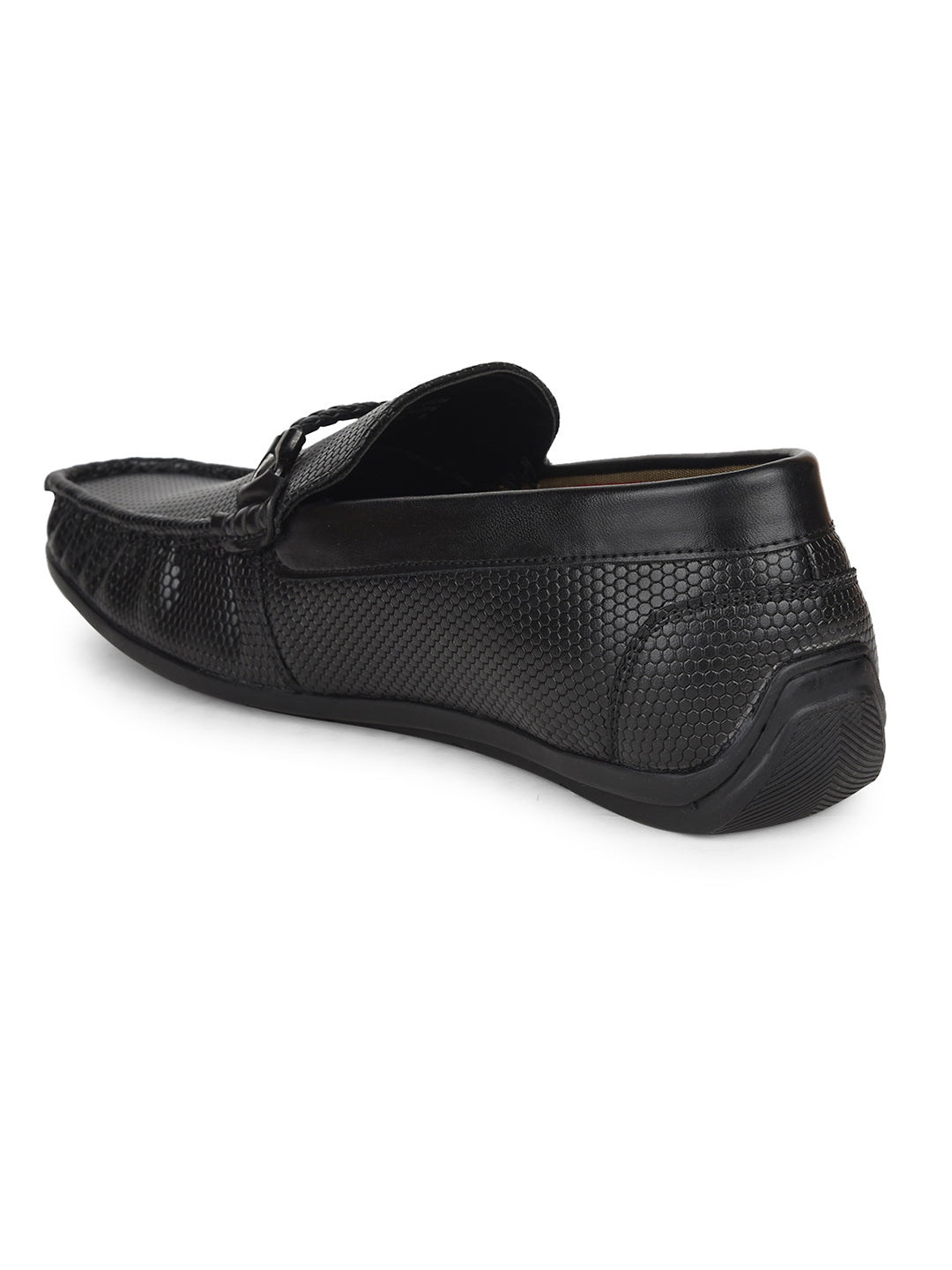 Bata Men's Black Casual Loafers - Black