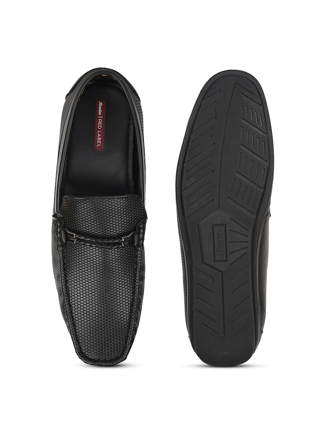 Bata Men's Black Casual Loafers - Black