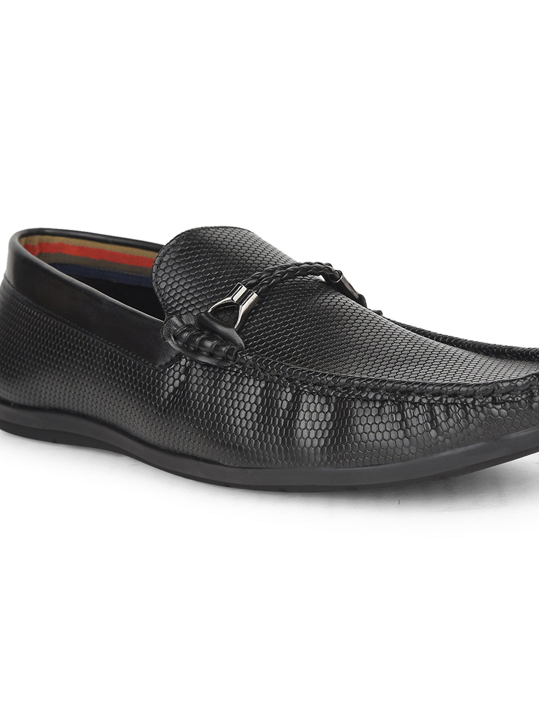 Bata Men's Black Casual Loafers - Black