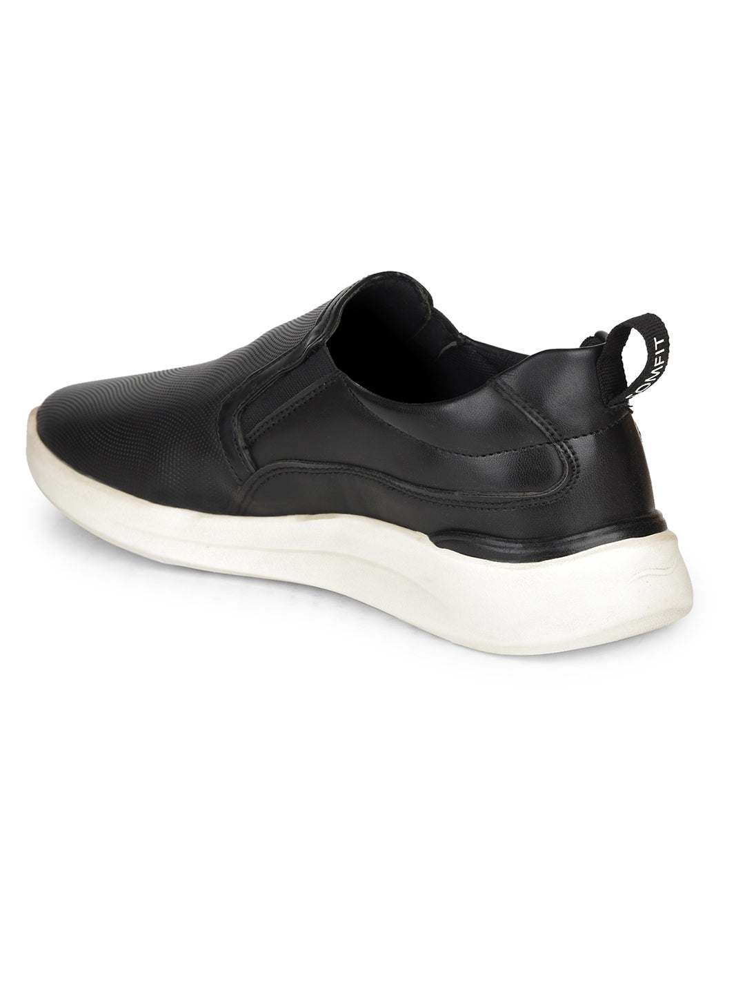 Bata Comfit Men's Black Casual Slip-on Shoes - Black