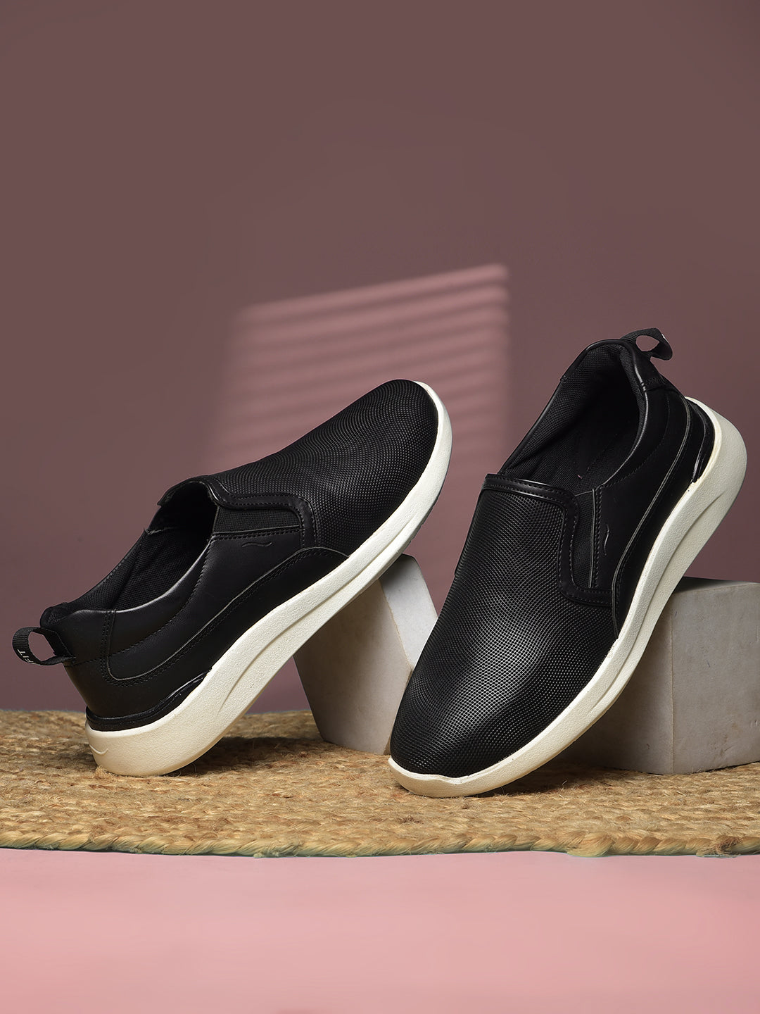 Bata Comfit Men's Black Casual Slip-on Shoes - Black
