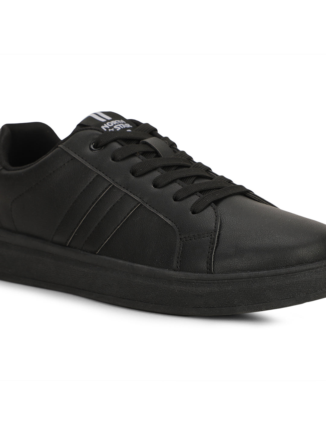 North Star Men Black Casual Lace-up Sneakers - Black - View 5