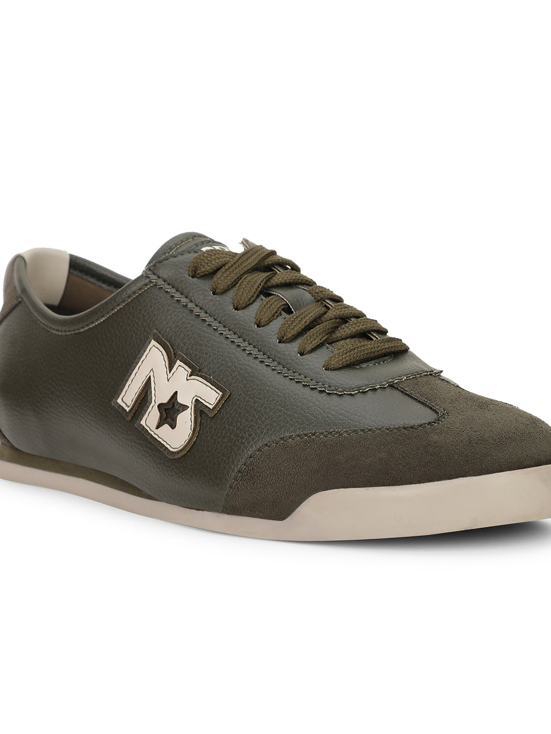North Star Men's Olive Casual Lace-up Sneakers - Olive