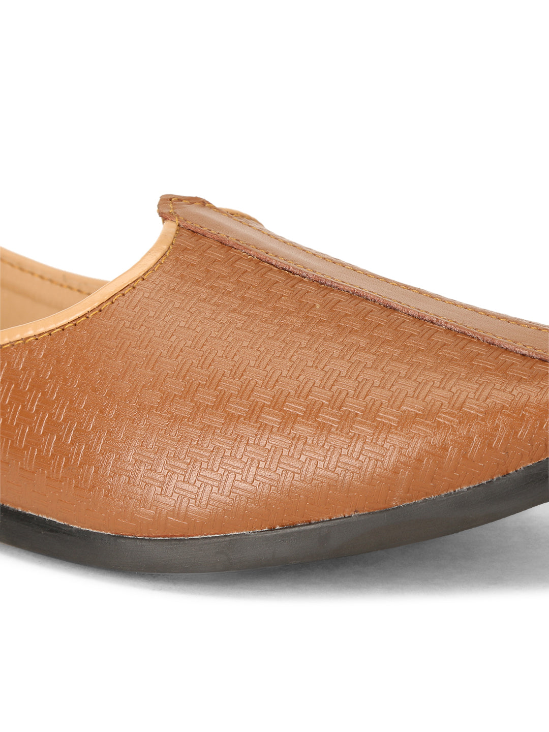 Bata Men Light Brown Traditional Slip-on Mojari - Light Brown - View 5