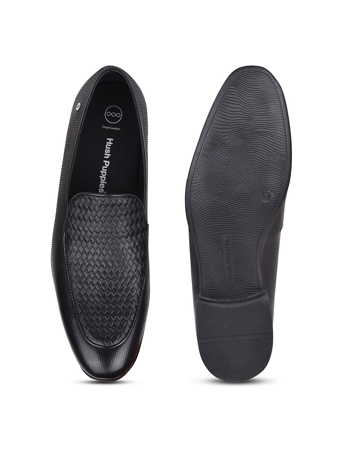 Hush Puppies Men Black Formal Slip-on Shoes - Black - View 4