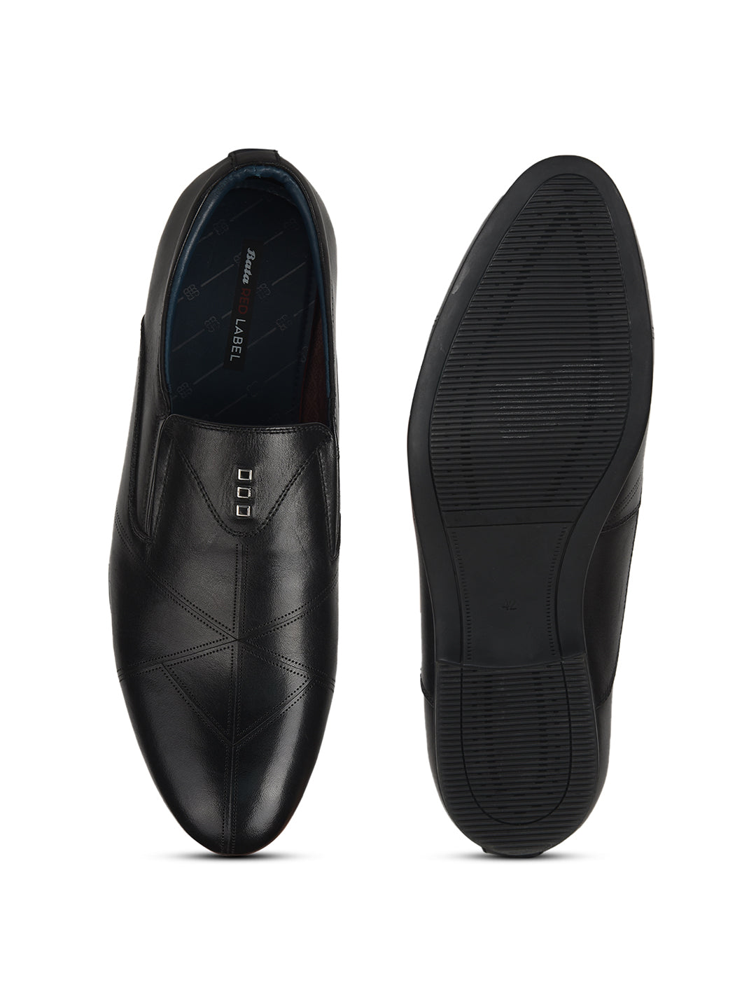 Bata Men Black Formal Slip-on Shoes - Black - View 4
