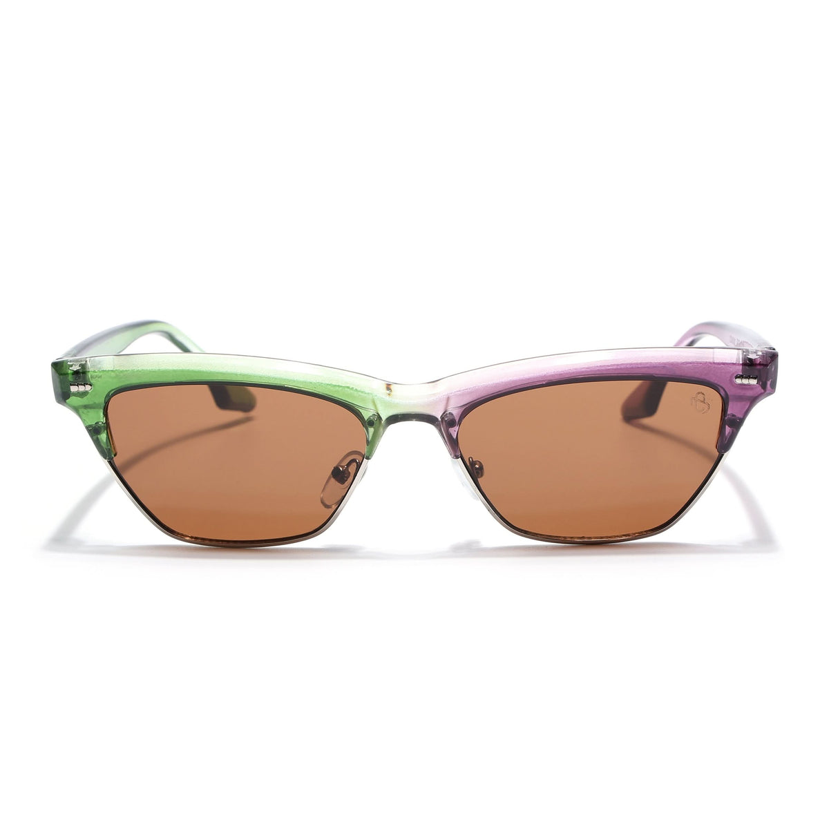 Eyejack Green & Purple Cateye Sunglasses for Men and Women - view 2