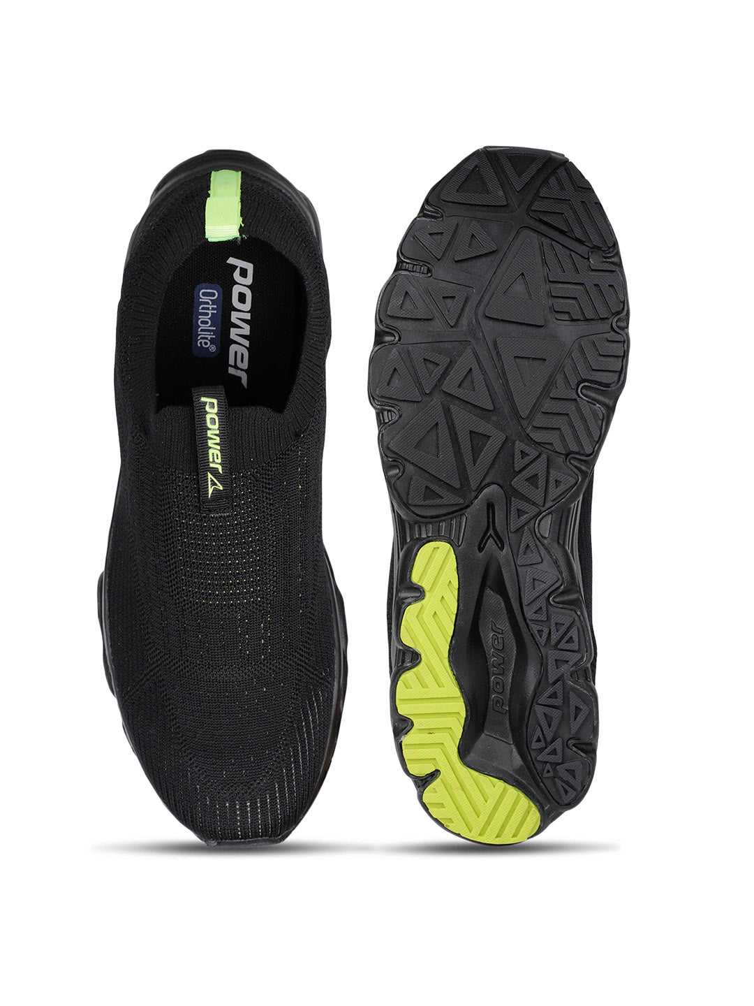 Power Men Black Slip-on Sports Shoes - Black - View 4