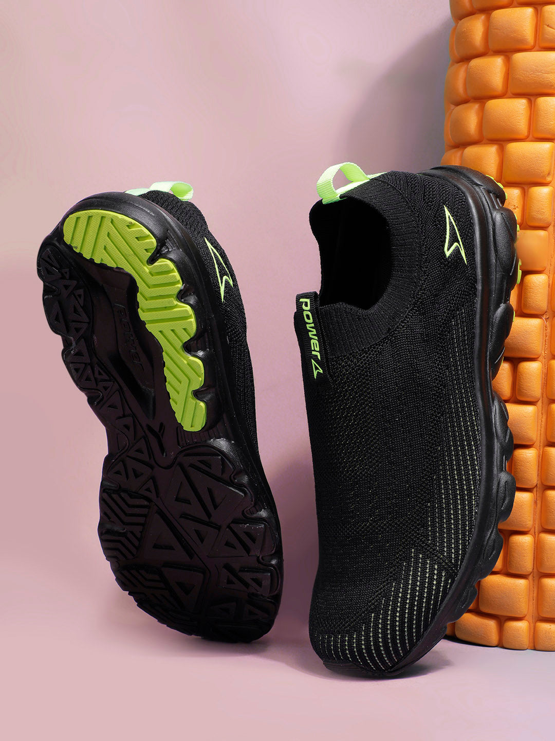 Power Men Black Slip-on Sports Shoes - Black - View 6