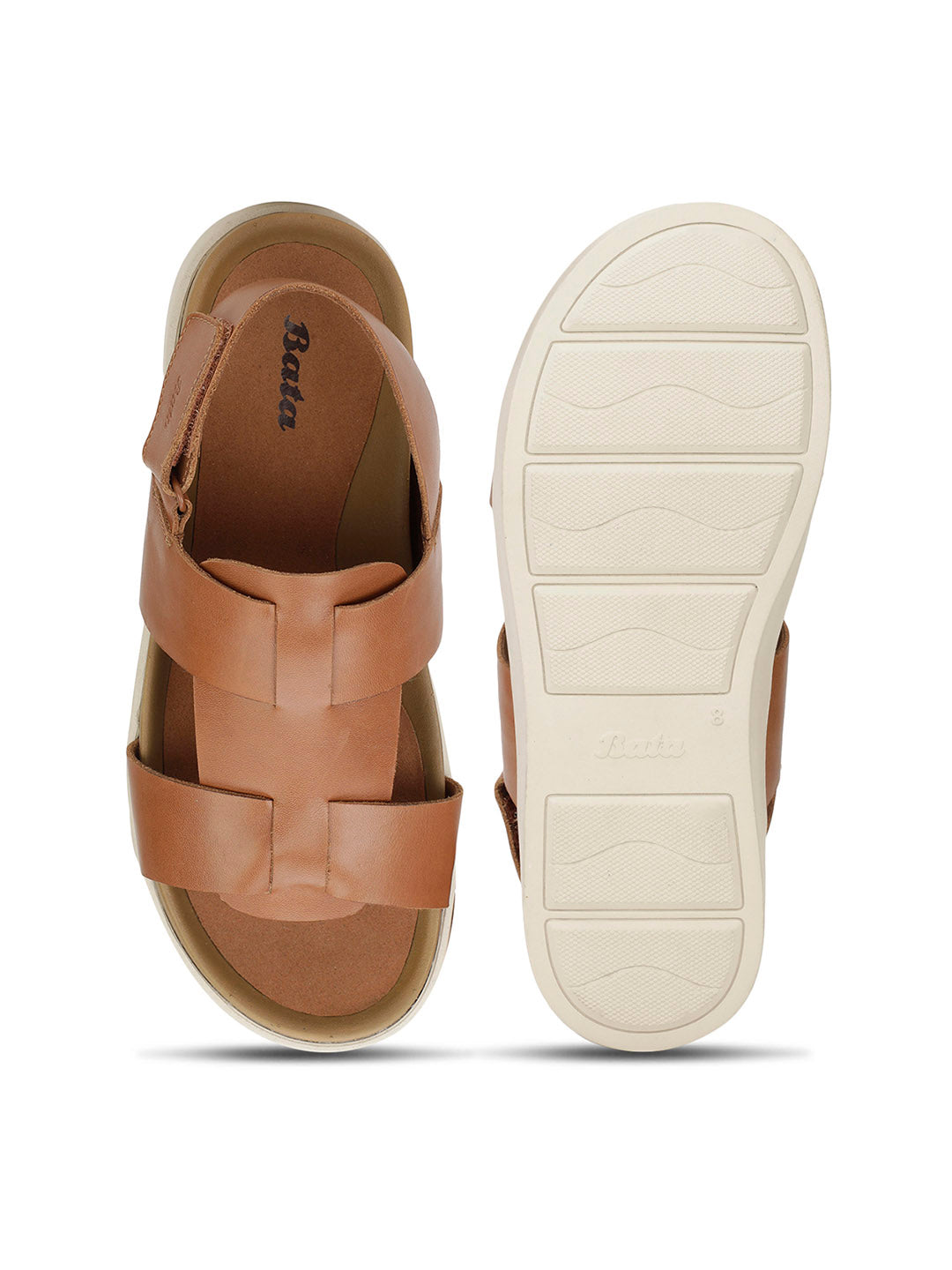 Bata Men Tan Casual Backstrap Sandal - Tan - View 4