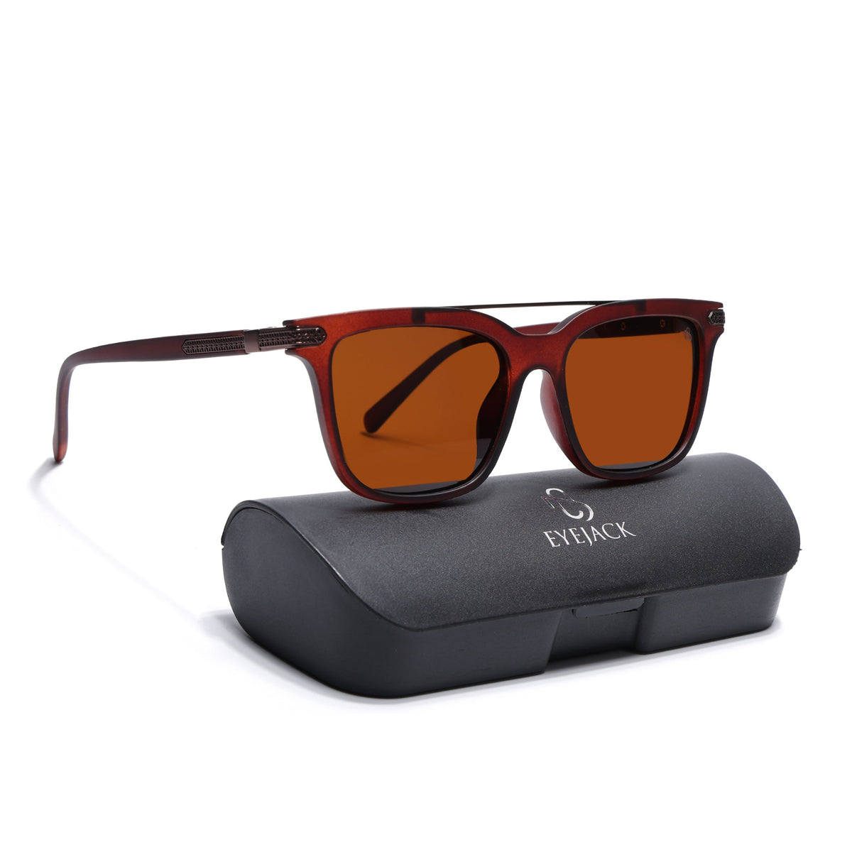 Eyejack Brown Wayfarer Sunglasses for Men and Women - Style 2139 - with box packaging