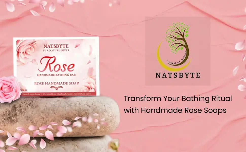 Pure Organic Handmade Soap Rose for Bath (120g) The Earth Trading company
