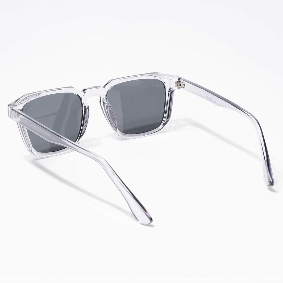 Eyejack Transparent Grey Square Sunglasses for Men and Women - Style L548 - view 5
