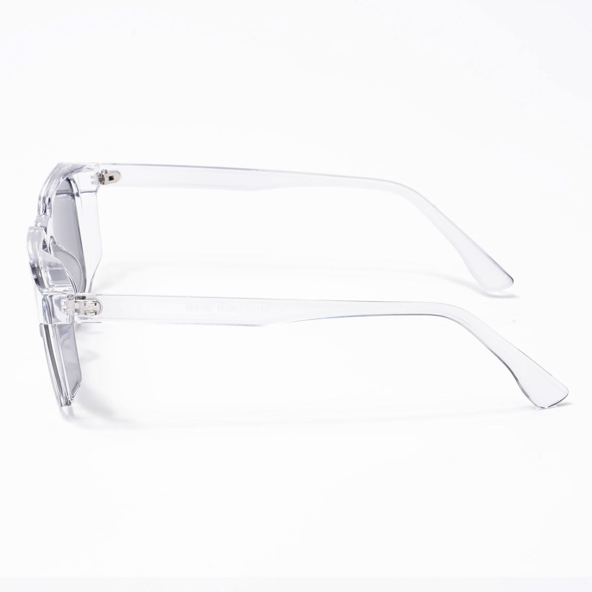 Eyejack Transparent Grey Square Sunglasses for Men and Women - Style L548 - view 6