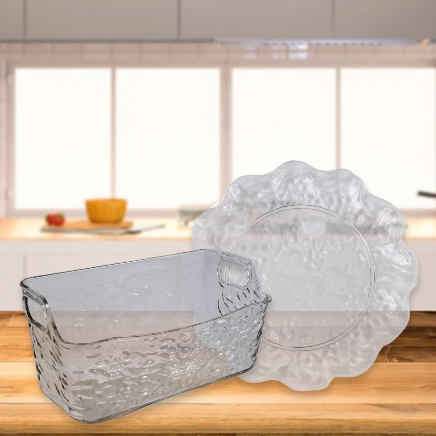 In Plastic Bowl With Serving Tray Plates Set – HalfPe