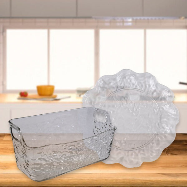 9 In 1 Plastic Bowl With Serving Tray Plates Set