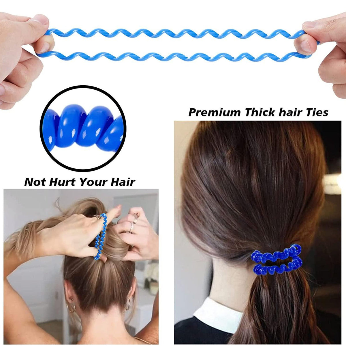 Telephone Wire Hair Bands Pack Of 2 Pc Multicolour) HP DD