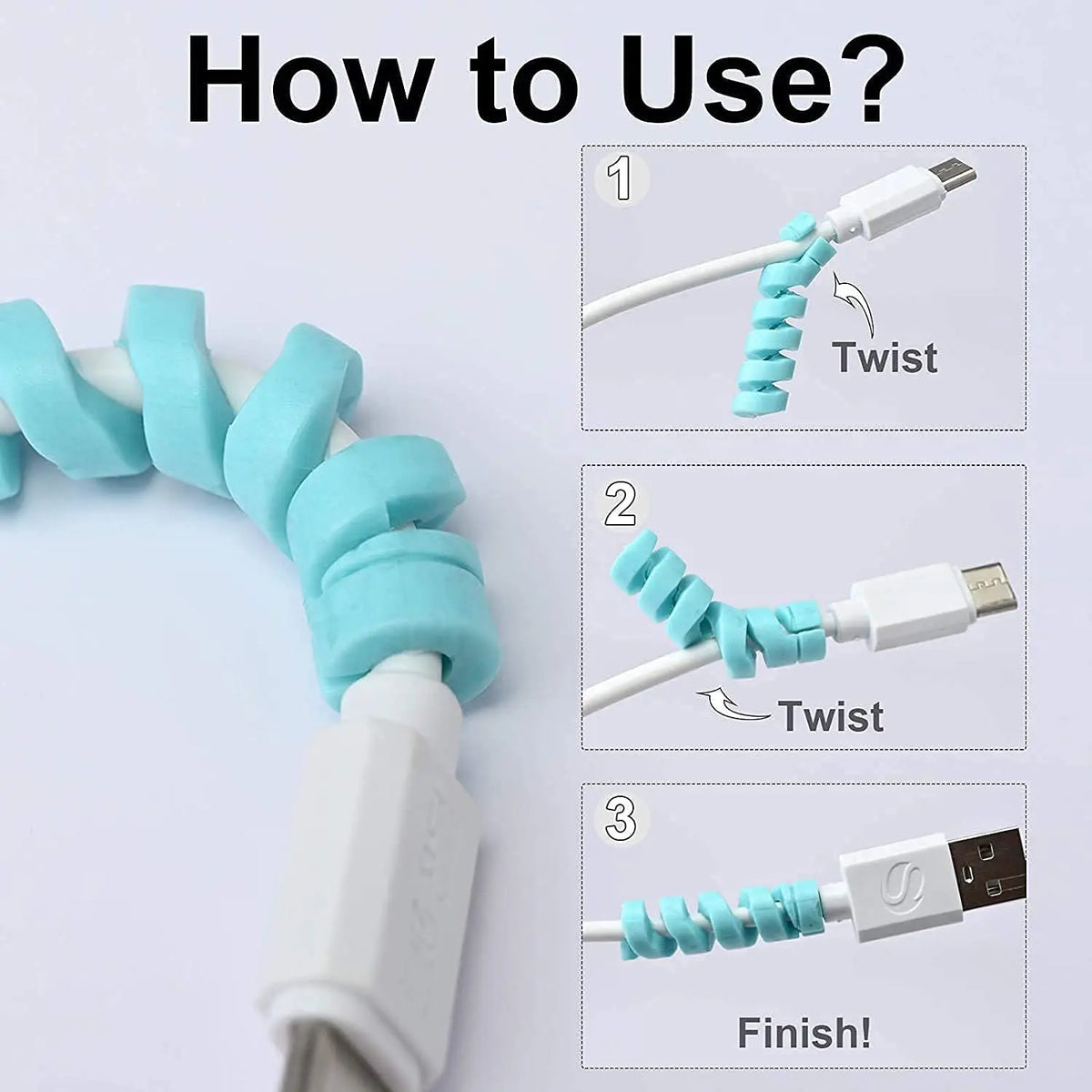 Spiral Charger Spring Cable Protector Data Cable Saver HP DD