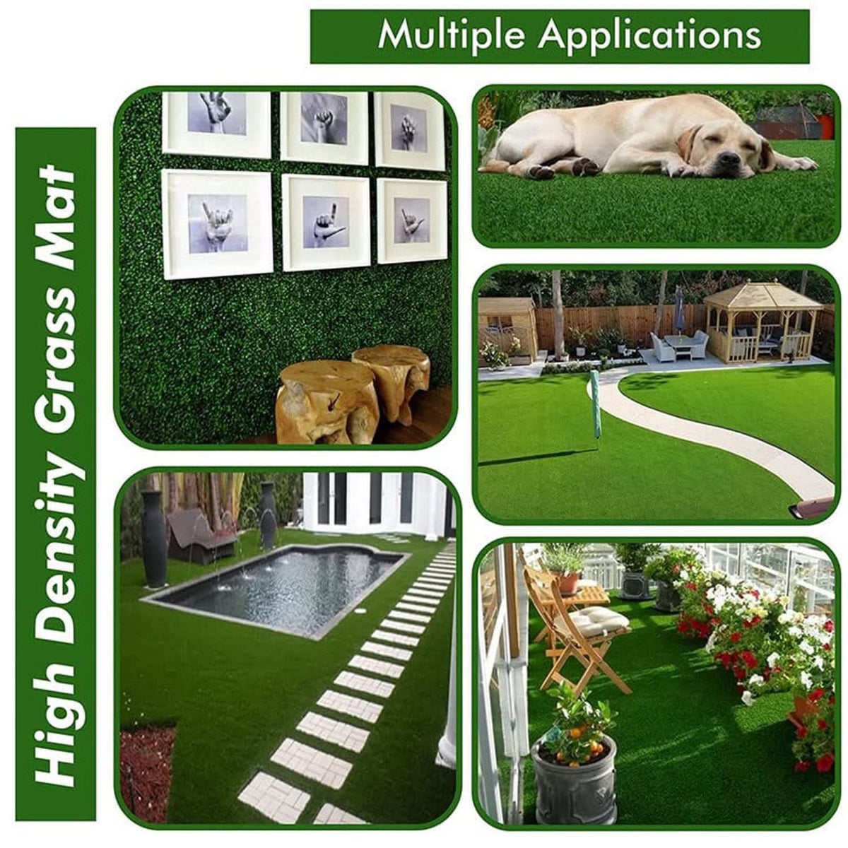 Artificial Grass Mat for Balcony & Doormat – Soft Durable Turf Carpet (58x38 cm) HP DD